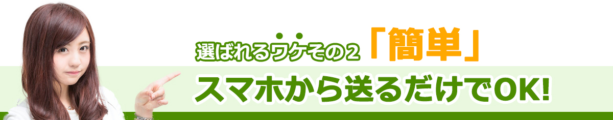 スマホで送るだけで簡単に査定が可能